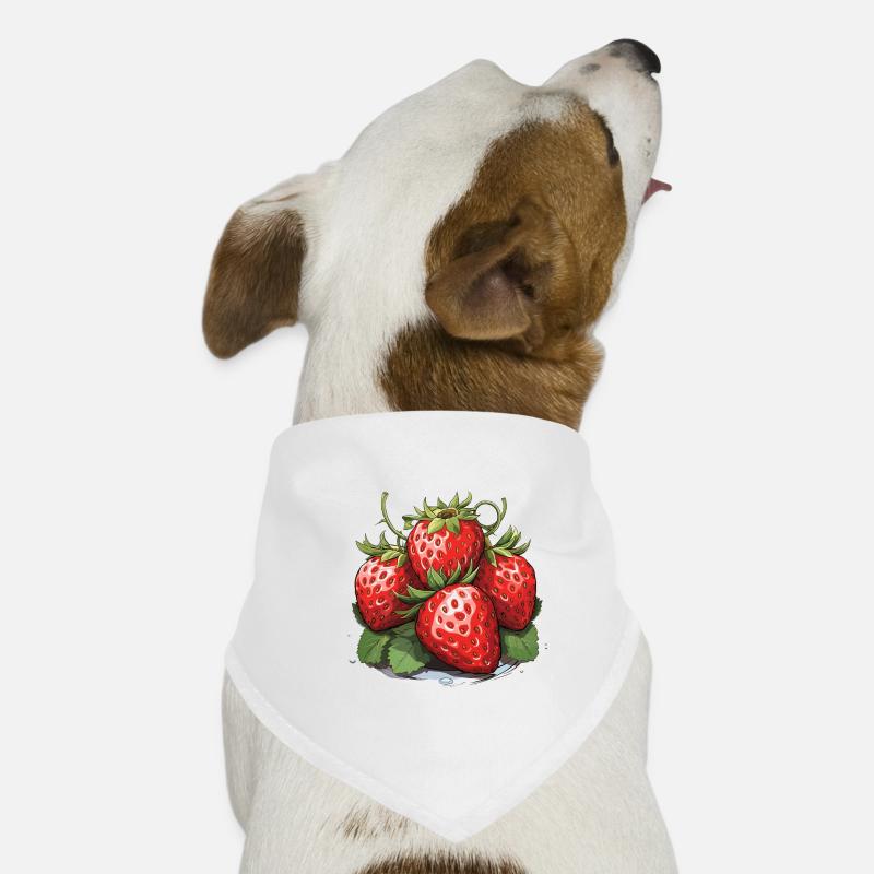 Erdbeere - Illustration Hunde-Bandana