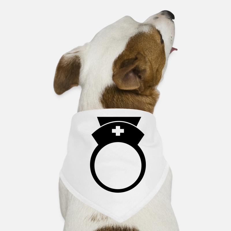 Krankenschwester Monogramm Rahmen Hunde-Bandana