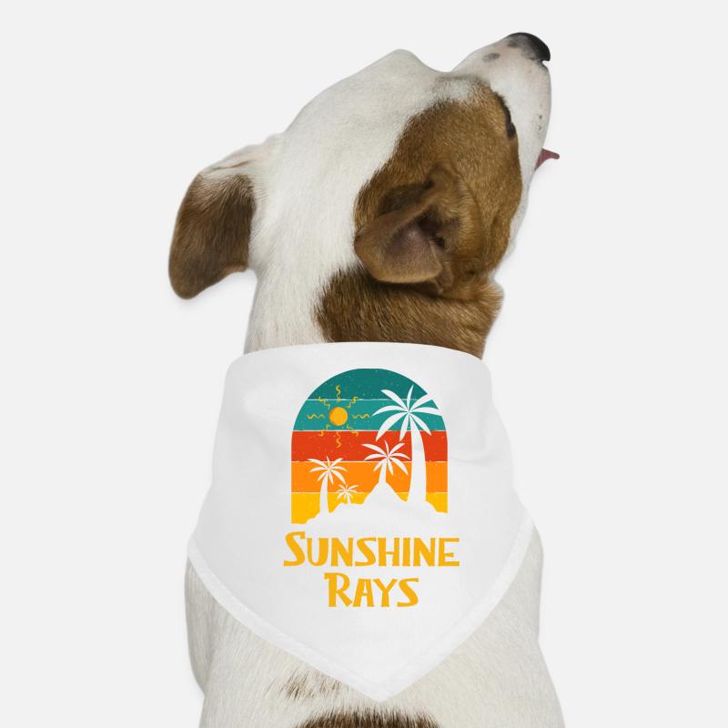 Rayons de soleil Dictons de plage Citations de l’océan Vacances Bandana pour chien