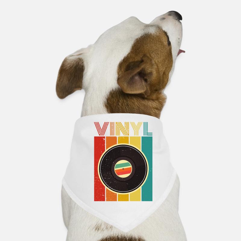 Conception de composition colorée en vinyle rétro Bandana pour chien