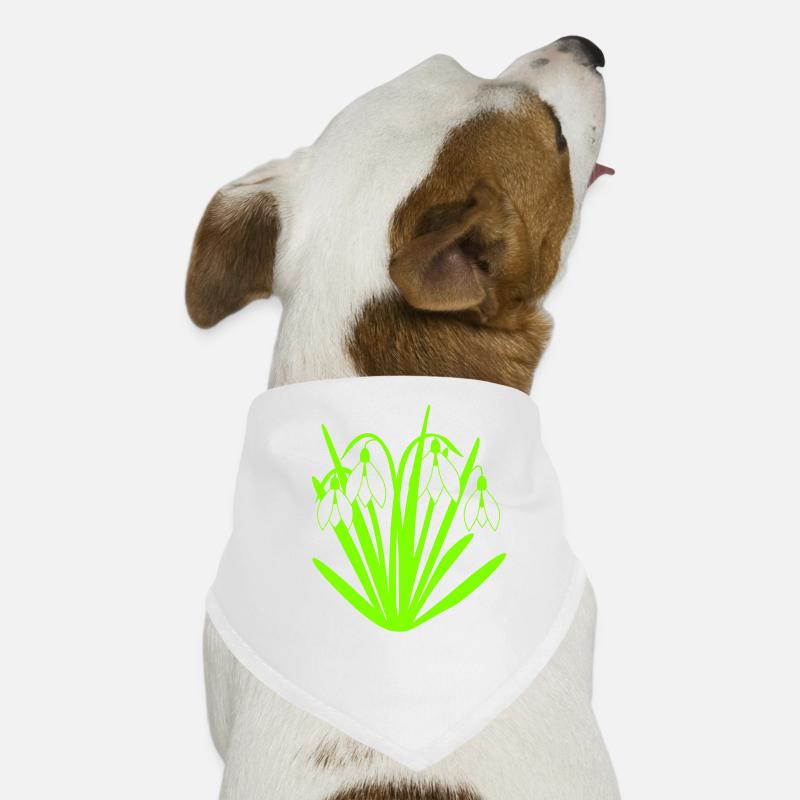 4 perce-neige - Bandana pour chien - blanc