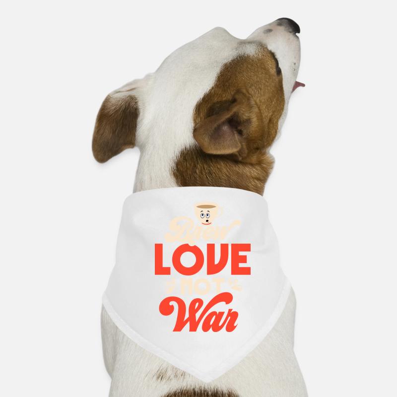 Brew love, not war Tea Bag Mug Tea Drinker Dog Bandana