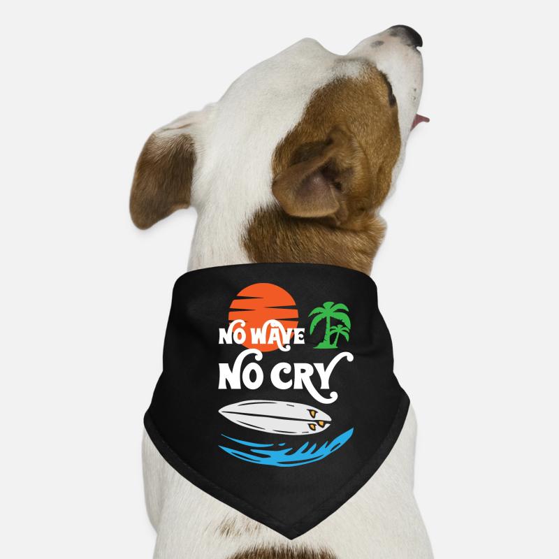No Wave No Cry Surfing Hunde-Bandana