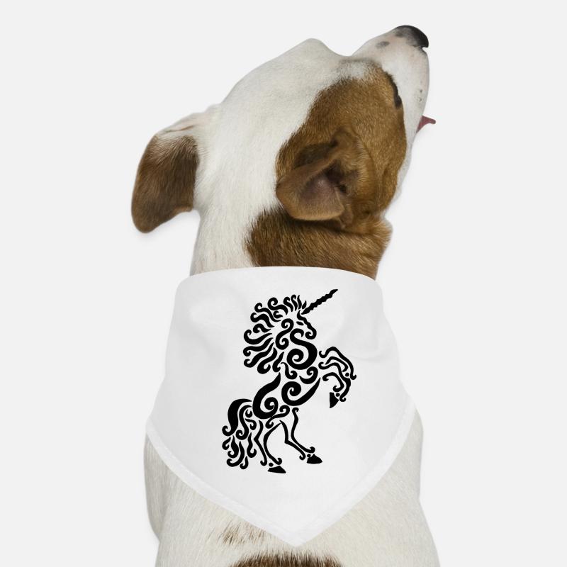 Cheval licorne (noir) Bandana pour chien