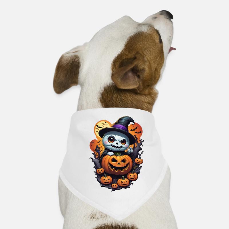 Gespenst mit Kürbis Hunde-Bandana