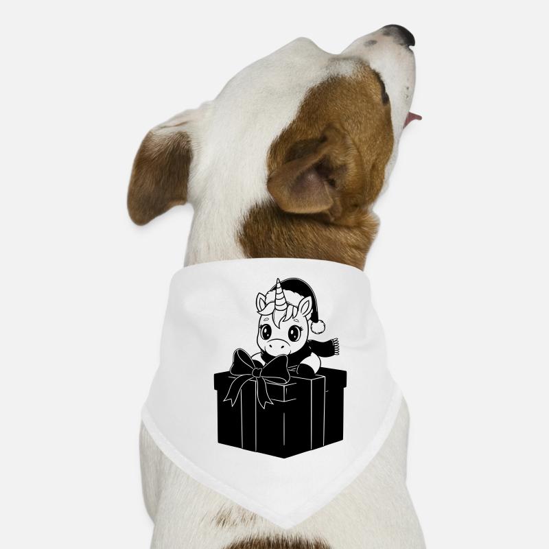 Weihnachts-Einhorn im Geschenk Hunde-Bandana