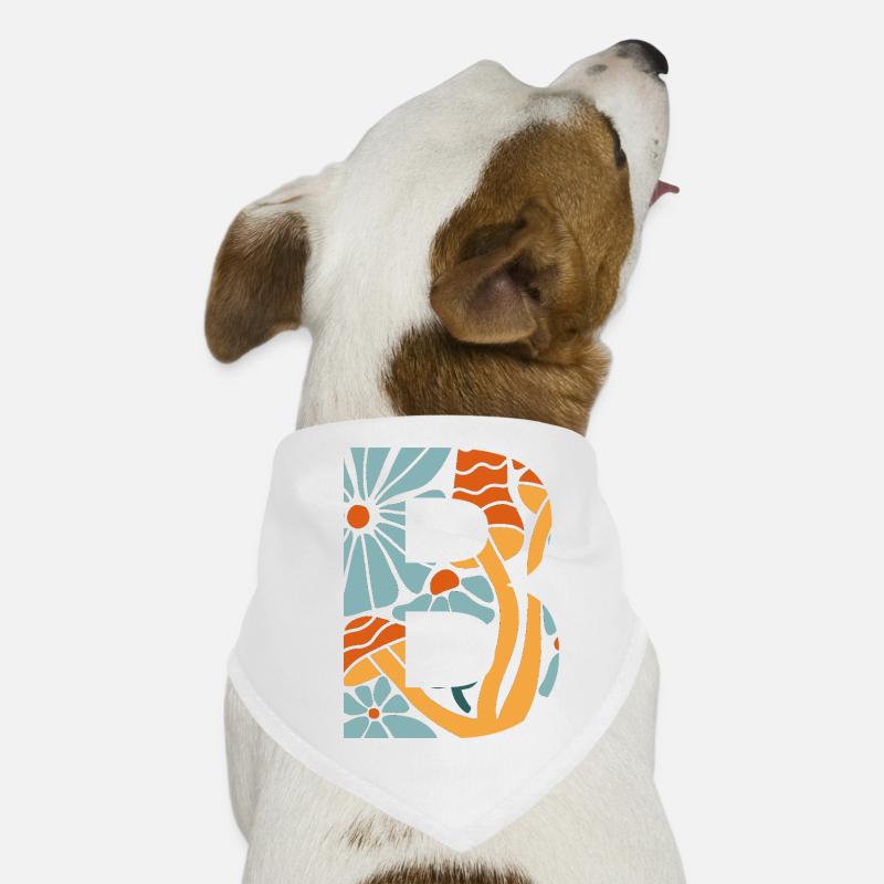 Buchstabe b groovige Blumen Geschenkidee Hunde-Bandana