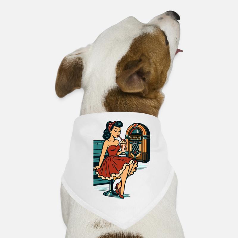 Rockabilly Diner Diner Jukebox Rétro Bandana pour chien