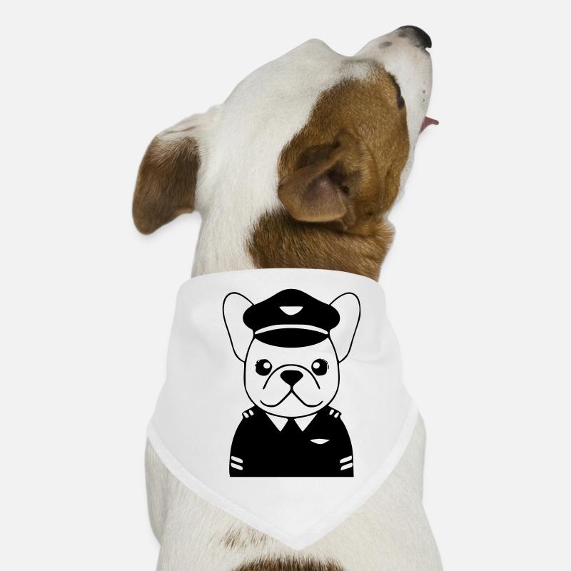 Frenchie Pilot Uniform Black Dog Bandana
