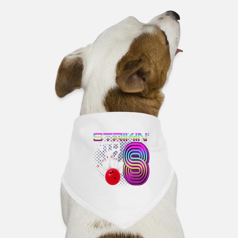 Striking Into 8 Bowling Bowler 8e anniversaire Bandana pour chien