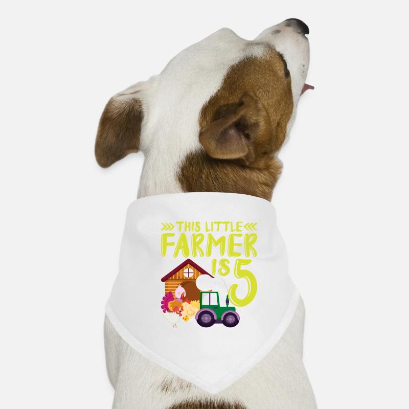 This small farmer is 5 farm more thematic Dog Bandana