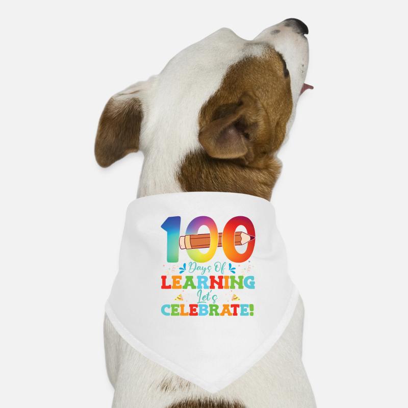 100 Tage Lernen Lasst Uns Feiern Hunde-Bandana