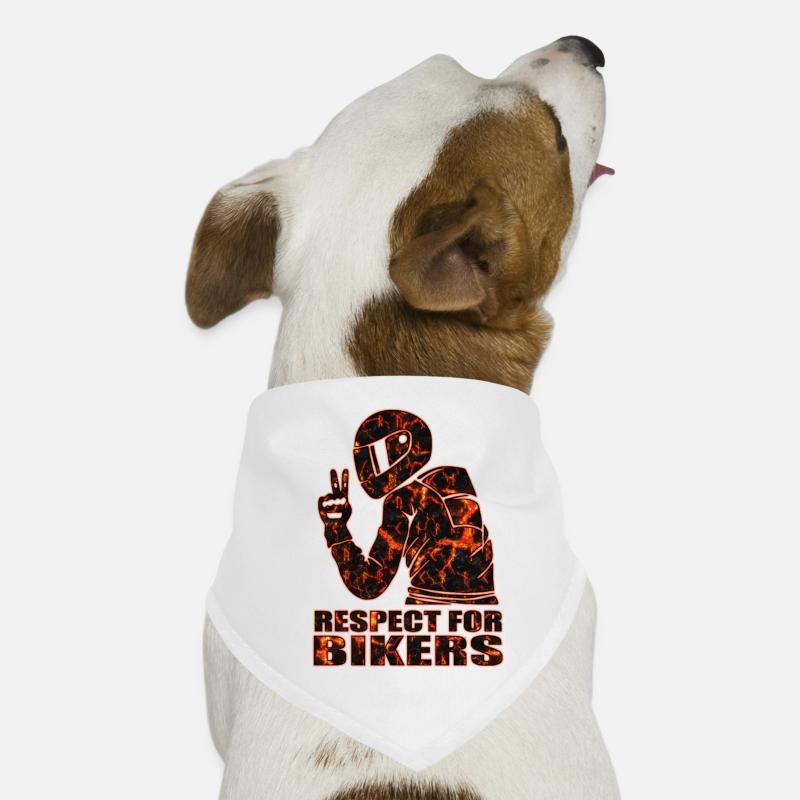 Biker - Hunde-Bandana - Weiß