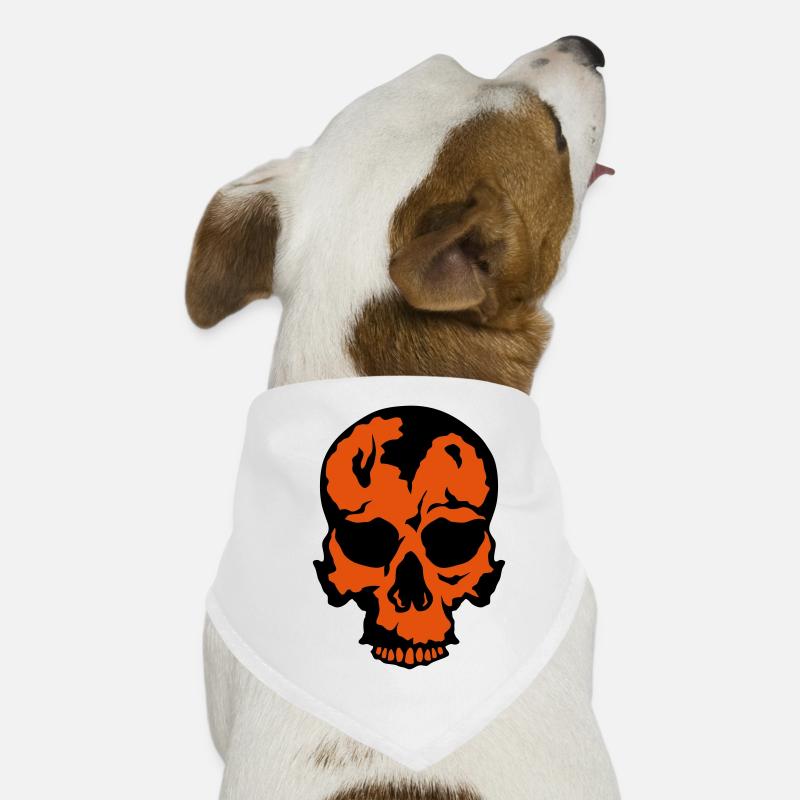 tete de mort skull crane Bandana pour chien