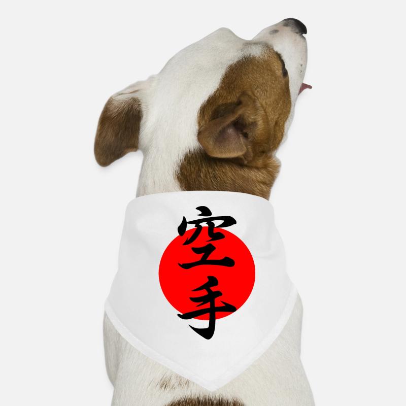 Karate in Japanese kanji script with red sun Dog Bandana