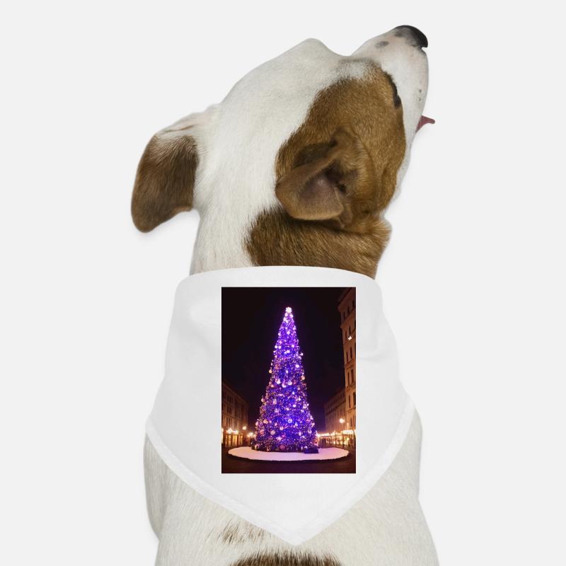Lila Weihnachtsbaum Hunde-Bandana