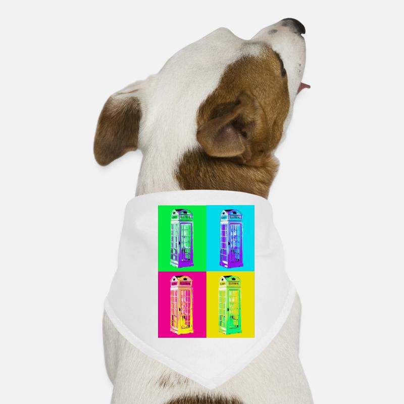 Multicolored Pop Art Phone Booth Dog Bandana