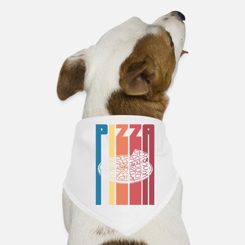 pizza rétro colorée Design pour une pizza rétro Bandana pour chien