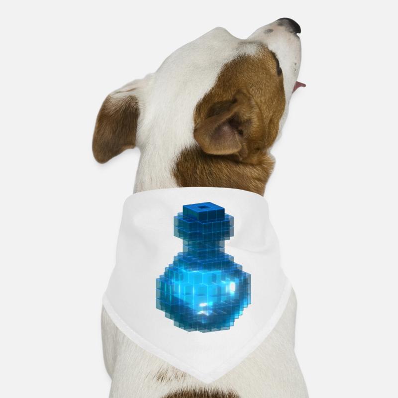 Witch Wizard Magic Potion Cube Bottle Ocean Blue Dog Bandana