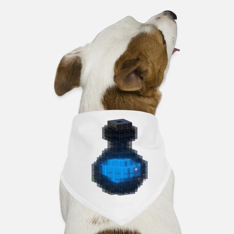 3D Design 3D Cube Black Bottle & Ocean Blue Potion Dog Bandana