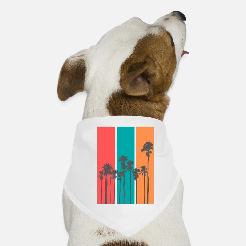 Palm trees summer beach Dog Bandana
