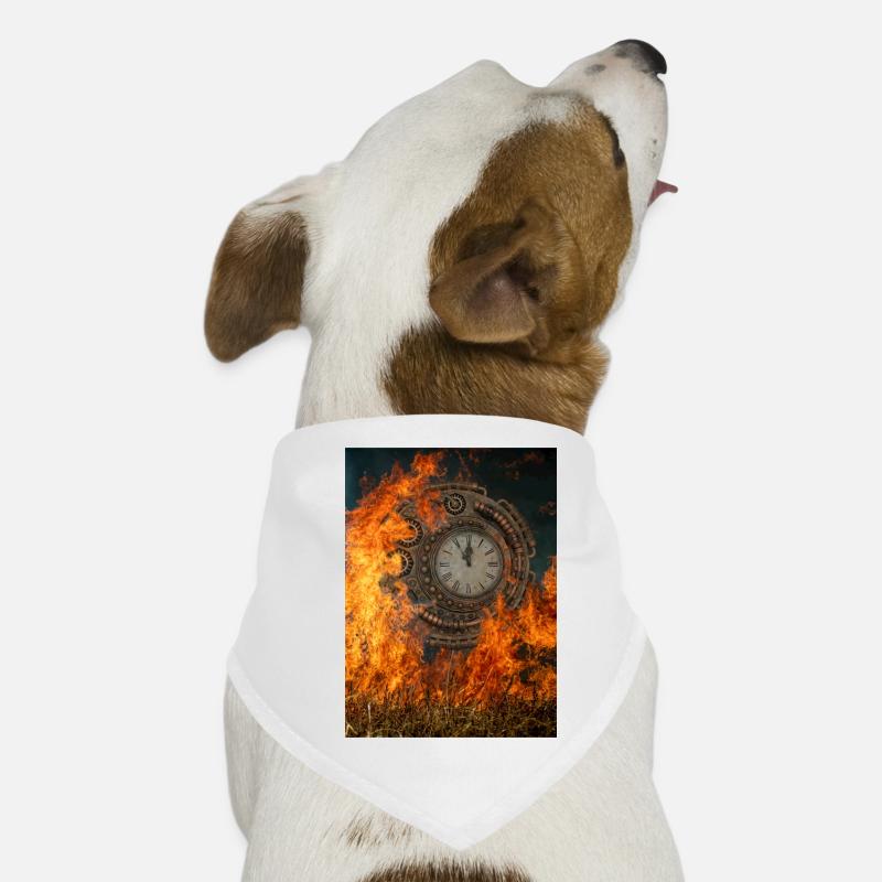 Fiery clock. Dog Bandana