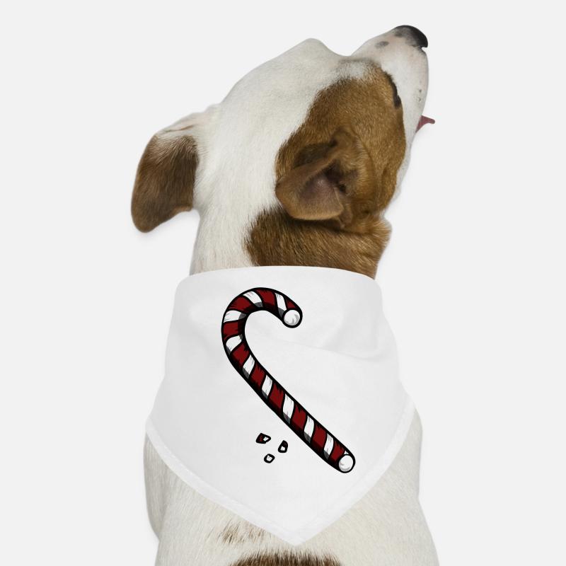 Candy Cane - Hunde-Bandana - Weiß
