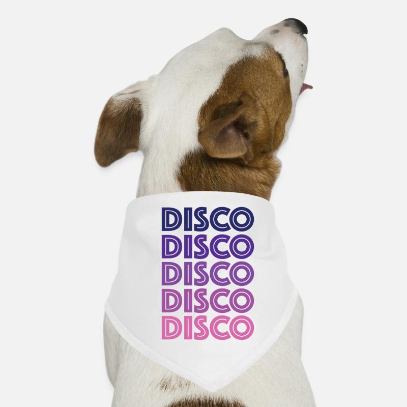 Disco Disco Disco - Hunde-Bandana - Weiß