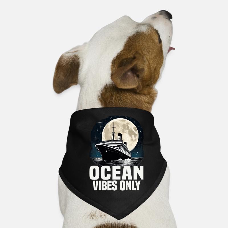 Ocean Vibes Only Cruise Ship Vacation Group Hunde-Bandana