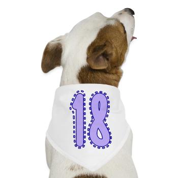 18. 18 JAHRE ALT. 18. JAHRESTAG. 18. GEBURTSTAG. - Hunde-Bandana - Weiß - Vorne