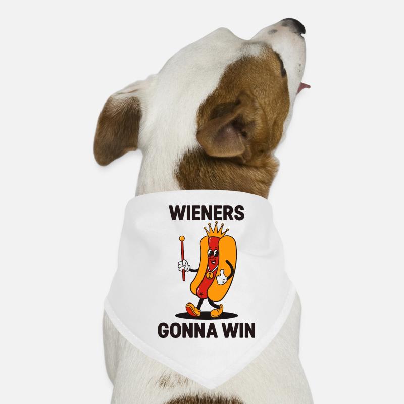 Die Gewinner gewinnen das BBQ-Hotdog-Maskottchen Hunde-Bandana