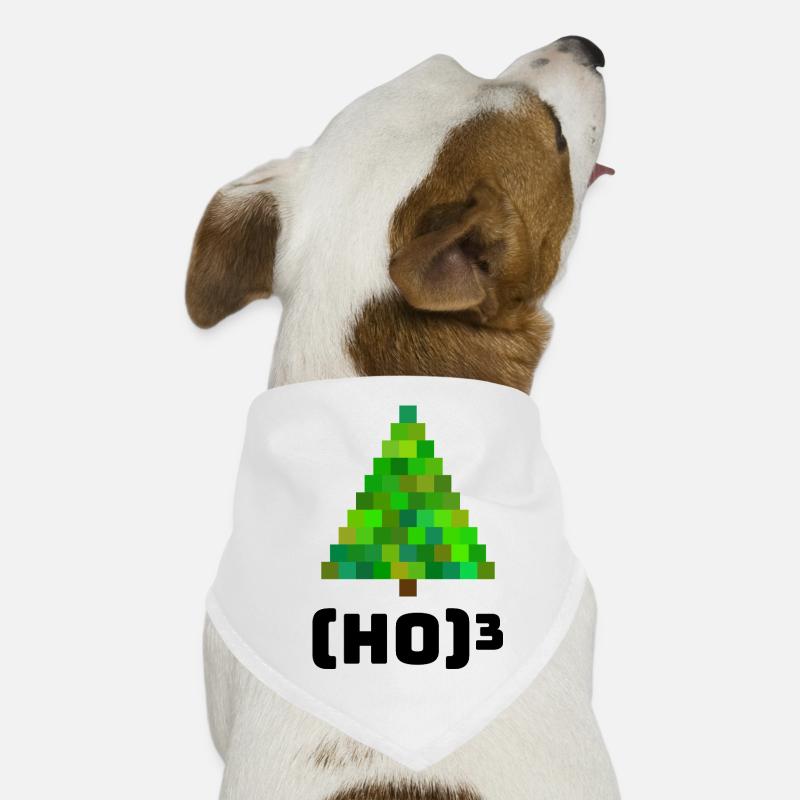 Pixelated Christmas Tree Illustration Dog Bandana