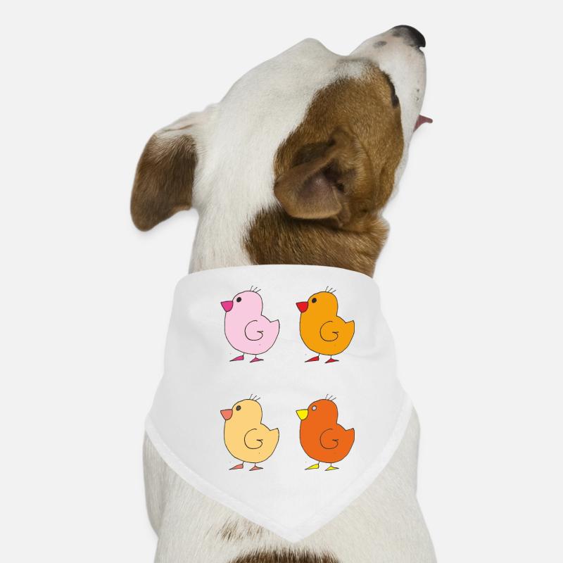 Illustrations colorées de canetons Bandana pour chien