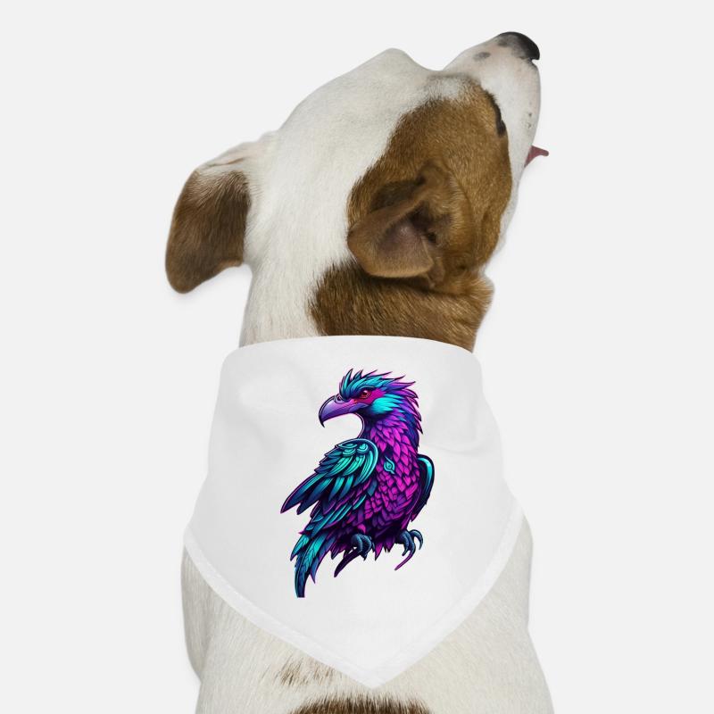 Vol de couleur Neon Phoenix Bandana pour chien