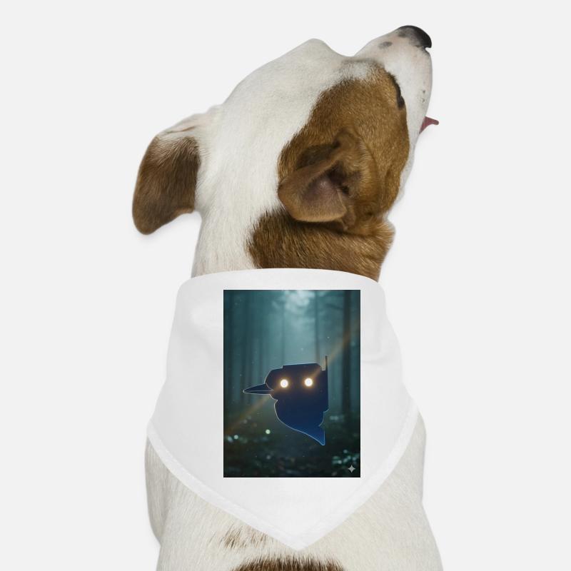 Night Forest Bird Silhouette Light Up Dog Bandana
