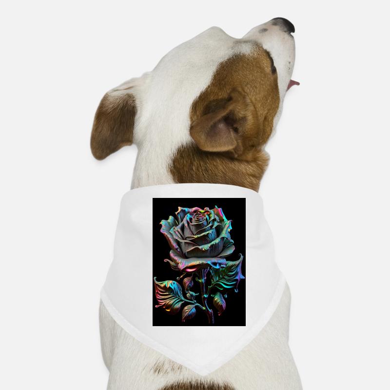 Rainbow Rose Metallic Bandana pour chien