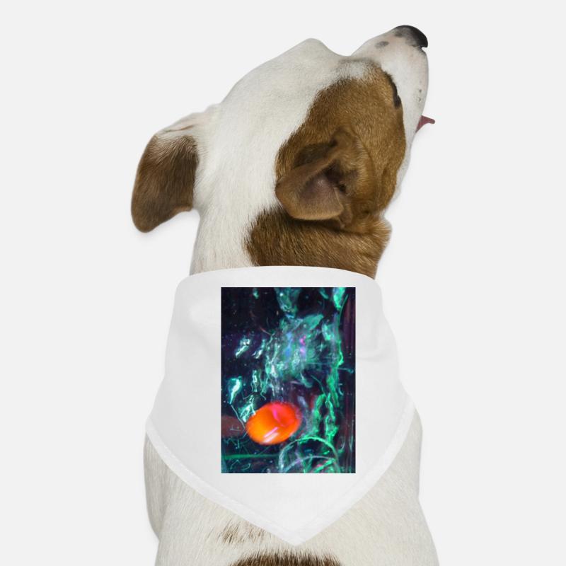 Neon Nebula with Orange Core Dog Bandana