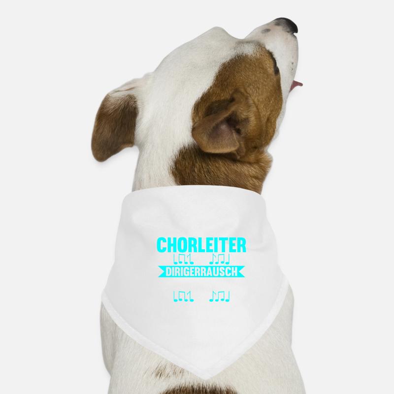 Chorleiter Beruf Dirigent Geschenk - Hunde-Bandana - Weiß