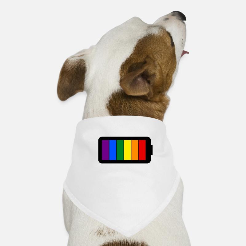 Regenbogenfarben Batterie Loading - Gay Pride Hunde-Bandana