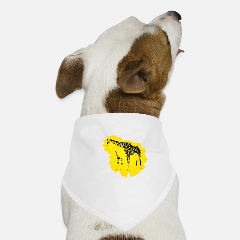 Giraffe - Hunde-Bandana - Weiß