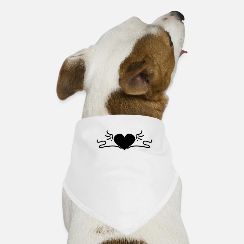 Herz Schwarz Hunde-Bandana