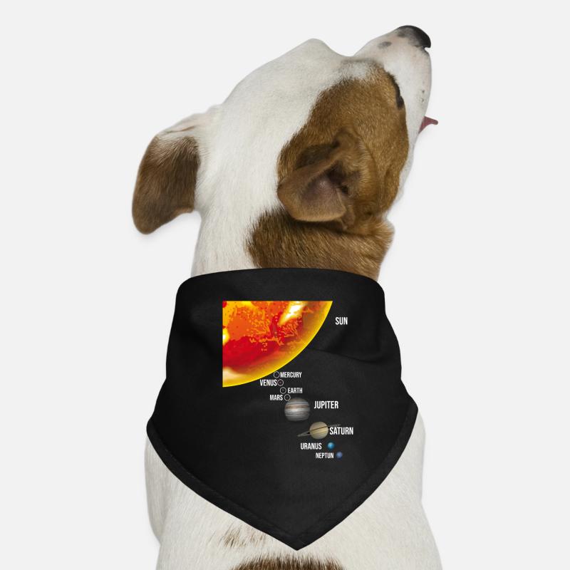 Our Solar System Planet Size Ratio Dog Bandana
