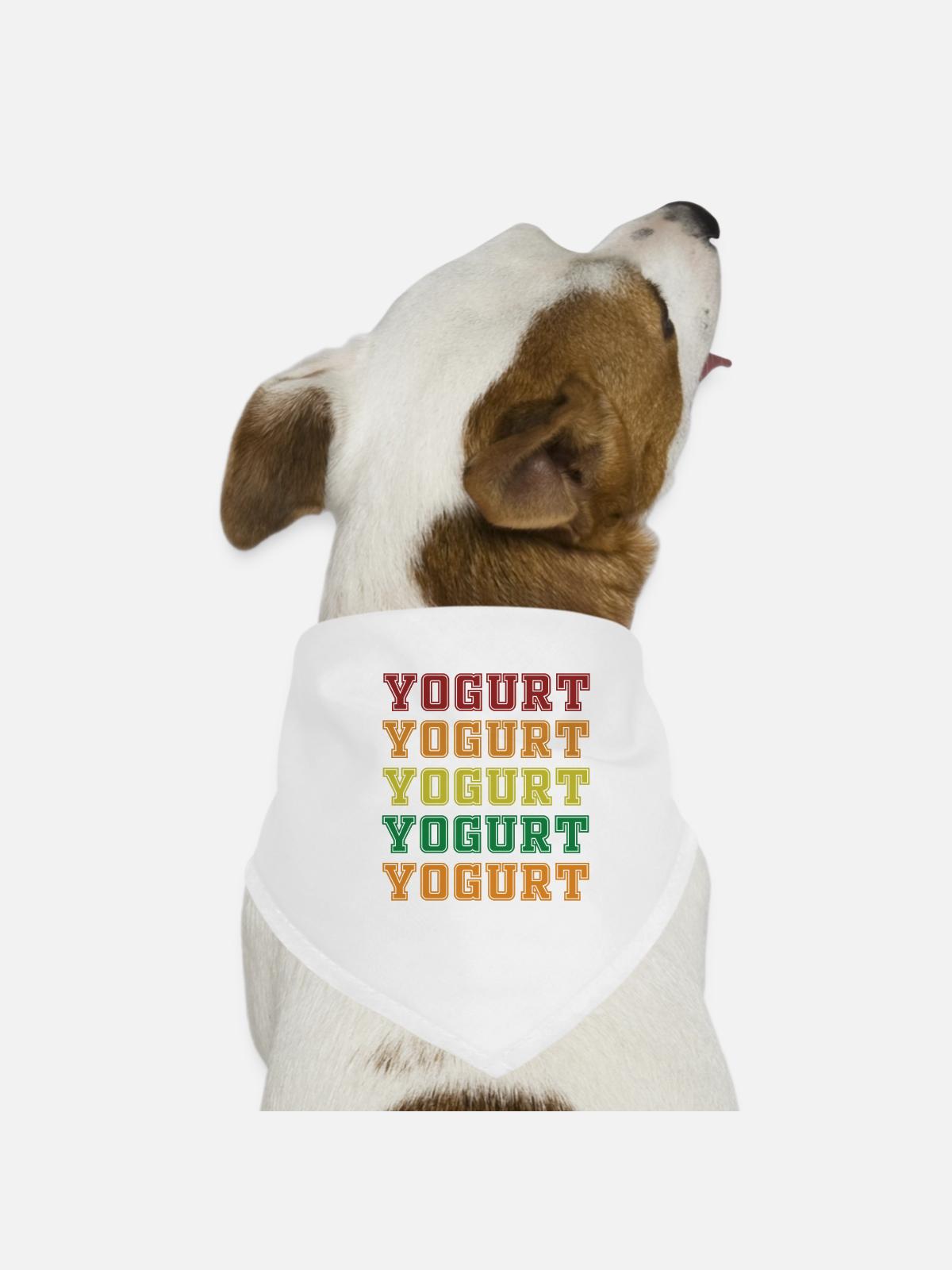 Yoghurt - Dog Bandana - white - Front