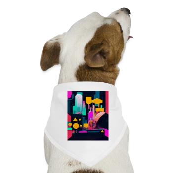 Cyber City - Hunde-Bandana - Weiß - Vorne