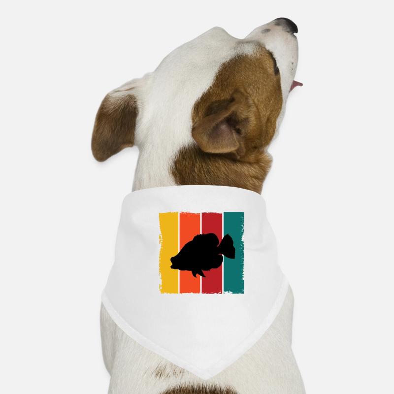 Silhouette de poisson crappie Bandana pour chien