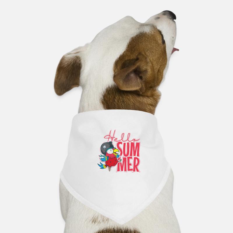 Hello Summer Papagei Pirat Tier Vogel Hunde-Bandana