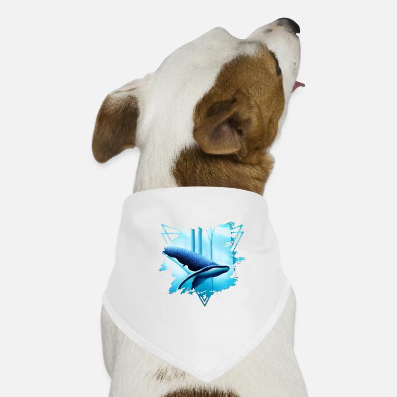 Motif de requin-baleine : Une majesté Bandana pour chien