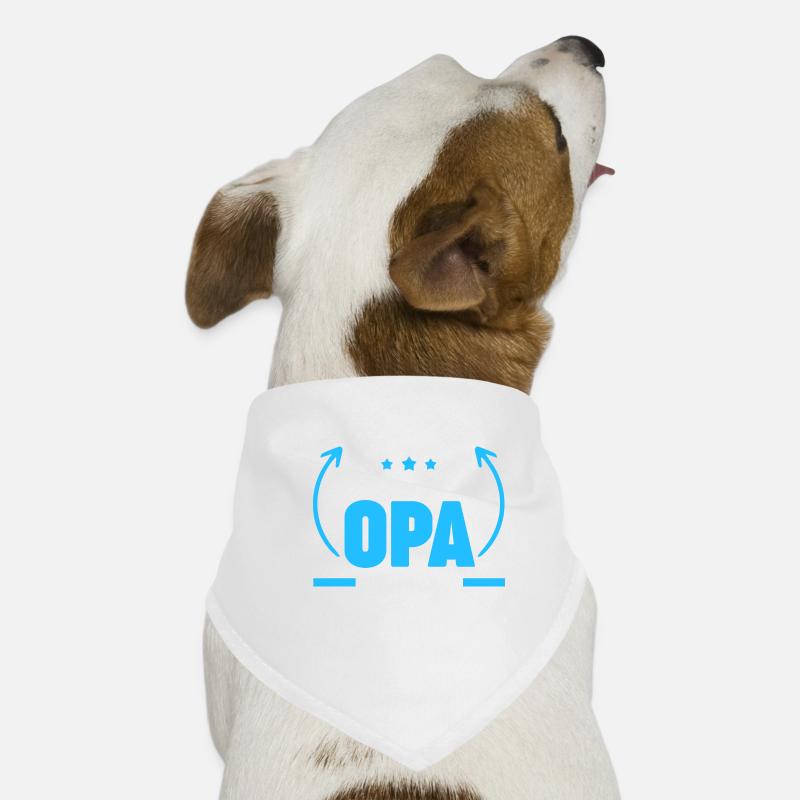 Opa Großvater Großväter Geschenk - Hunde-Bandana - Weiß