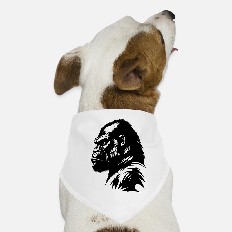 Silhouette de symbole de gorille Bandana pour chien
