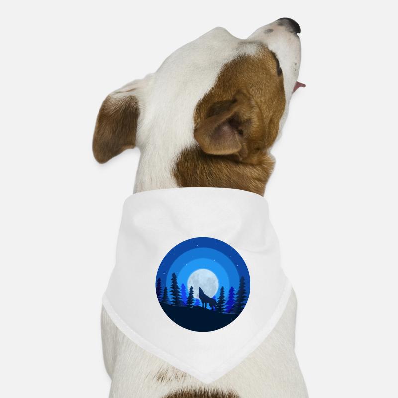 Mond Wolf Hunde-Bandana